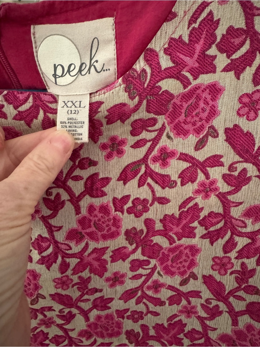 Peek Pink Floral Jacquard Dress